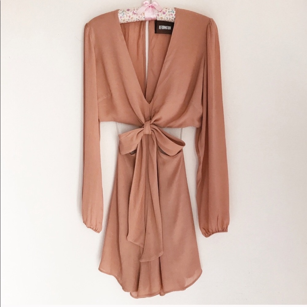 Reformation Peach Romper